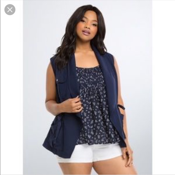 torrid Jackets & Blazers - NEW Torrid Plus Size Drape Front Utility Vest